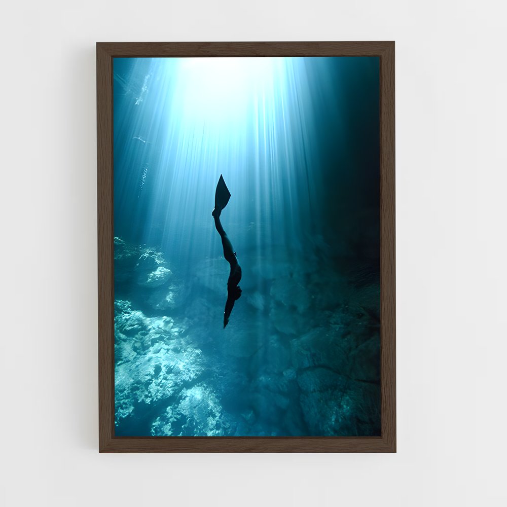 Poster Plongée Lumineuse – affiche Plongée en apnée (vue 5)